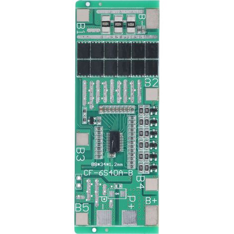 Carte protection BMS 6S 40A pour batterie lithium 25.2V avec équilibrage, circuit PCB pour perceuse et éclairage solaire (1/5)