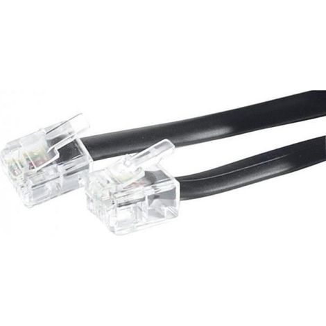 Câble téléphone RJ11 10m noir (1/2)