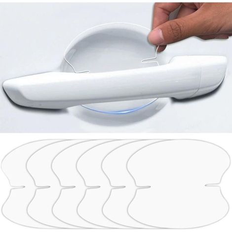 10 Pieces Film de Protection pour Poignée de Porte Voiture Film de Protection Transparent Brillant Autocollant Anti - Rayures (1/5)