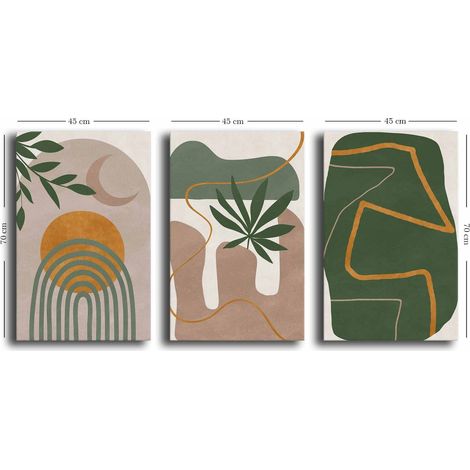 Decorazione artistica da parete con stampa su tela Painting Multicolore (1/4)