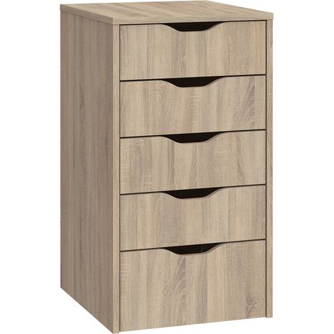Commode Meuble de rangement coloris Cambrian - Hauteur 71 x Longueur 40 x Profondeur 43 cm -PEGANE- (1/2)