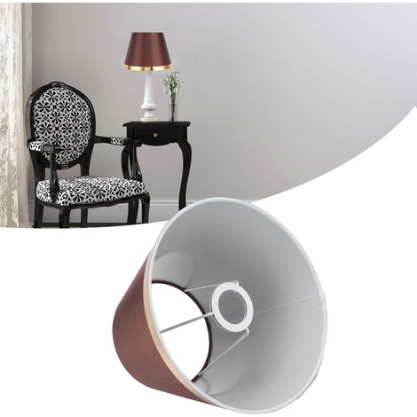 Moderner Lampenschirm im europäischen Stil aus Stoff für Tisch- oder Stehlampe E27 - PX133 Kaffee (1/5)