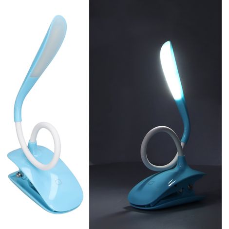 Lampe de bureau LED, rechargeable par USB, idéale pour le travail, la chambre, le bureau, la table de chevet, le bureau, fixation par pince (1/5)