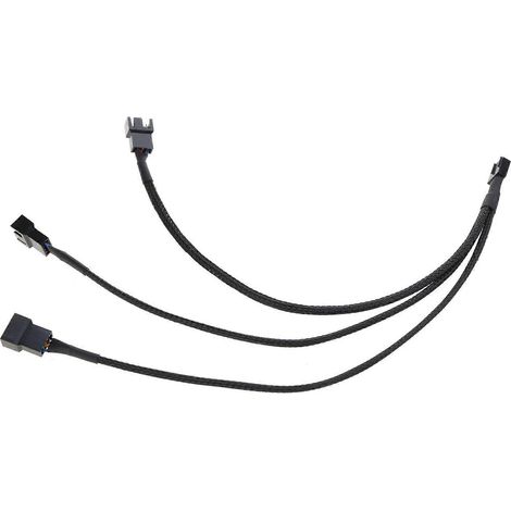Câble d'alimentation PWM pour ventilateur PC, répartiteur 1 vers 3, rallonge interne pour carte mère, connecteur 3 broches, multicolore (1/5)