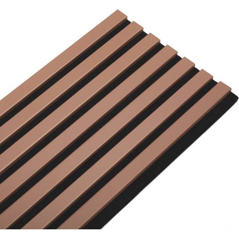 Decoon – Panneau décoratif mural en MDF et feutrine – Dimensions 250 x 30 x 1,9 cm – Finition terracotta pour isolation acoustique – 0,75m²
