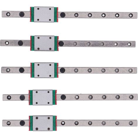 Rail de guidage linéaire MGN7 en acier avec roulement et curseur, 5 pièces, accessoires pour imprimante 3D (1/5)