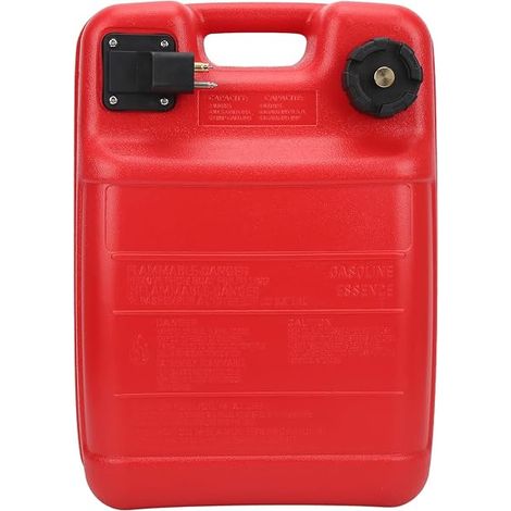 Tanque de combustible para barco, bidón de gasolina de 24 L para motor fueraborda marino, bidón de gasolina portátil con depósito de escape y conducto de combustible (1/5)