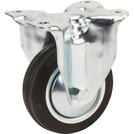 Roulettes pivotantes à bandage en caoutchouc noir TENTE 3478DVJ100P62 (1/2)