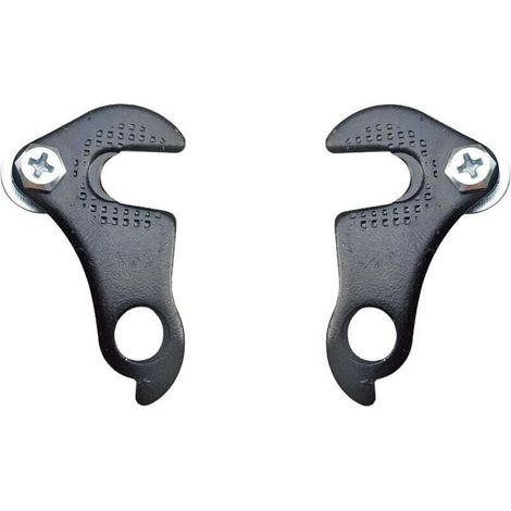 2 Pièces Crochets de Dérailleur Arrière Noir Cintre de Dérailleur Mécanisme avec Raccord de Boulon pour Plupart des Vélos VTT - Noir