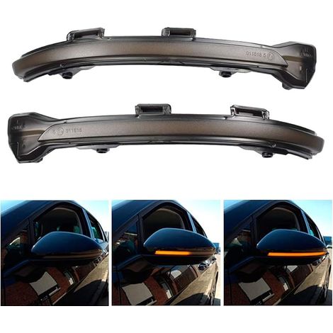 dynamiques indicateurs de direction une paire miroir lumières led pour VW Golf 7 GTI R GTD MK7.5 13-19 Touran MK7 (Jaune) (1/5)