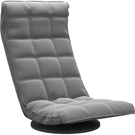 Maison Exclusive - Sedia da Pavimento Girevole Grigio Scuro in Velluto