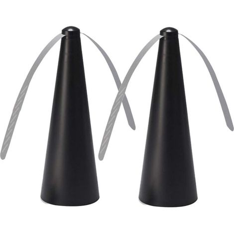 2er-Pack Fliegenabwehrventilatoren mit Flügeln für den Innen- und Außenbereich, hält Fliegen und Insekten von Lebensmitteln fern, 21,5 x 8,3 x 8,3 cm (1/4)