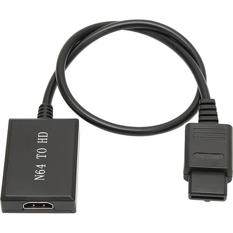Convertisseur N64 vers HDMI, Câble Adaptateur N64 vers HDMI pour Snes N64, Câble de Liaison HD pour Convertir Le Signal Vidéo de la Console, Prend en Charge PAL NTSC