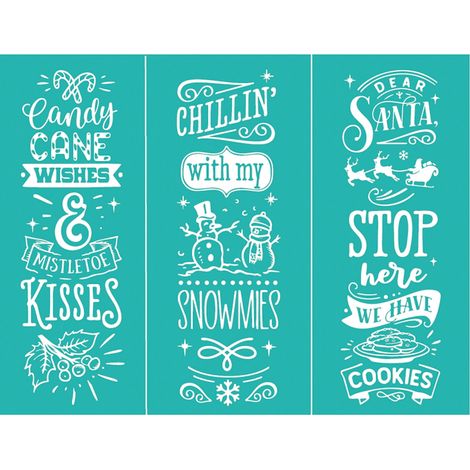 Pochoir Impression Sérigraphie - Motifs Noël Bonhomme De Neige Renne Lettres - Pour Tissu Bois Ardoise - 21 x 28 cm - 1 Pièce (1/5)