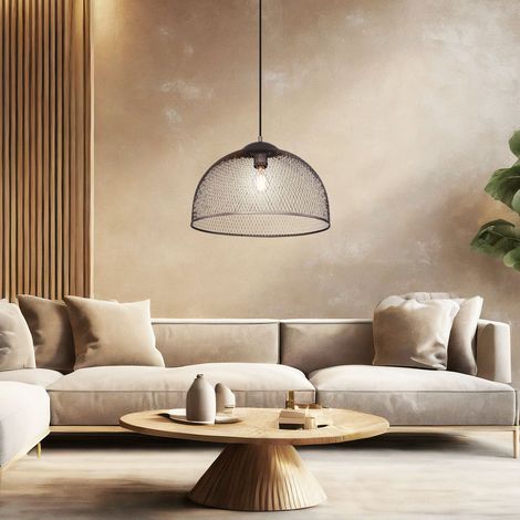 Hänge Leuchte Käfig Strahler chrom Pendel Wohn Zimmer Beleuchtung Decken Gitter Lampe Globo 54325H