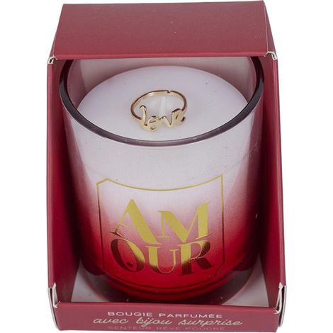 Bougie Parfumée Bijou Surprise "Amour" 110g Rêve Poudré (1/3)