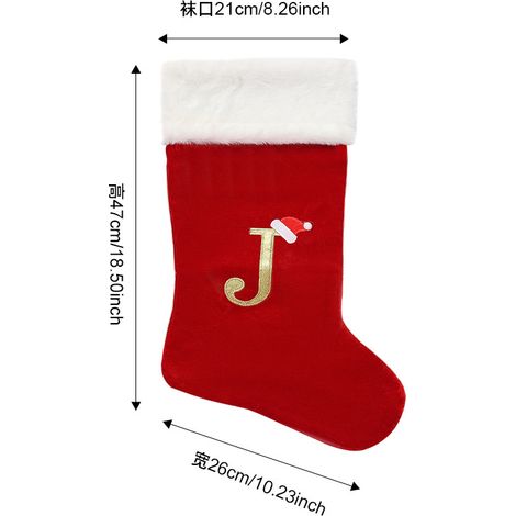 Large Christmas stockings, Christmas decorations, English letter ornaments, letter socks, children's cartoon gift bags