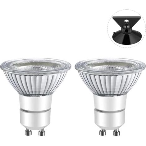 Lot de 2 ampoules LED GU10 pour hotte, ampoule LED de rechange pour cuisinière ou cuisine, équivalent à 50 W, 5000 K, 6 W 550 lm, étanche IP65 (1/5)