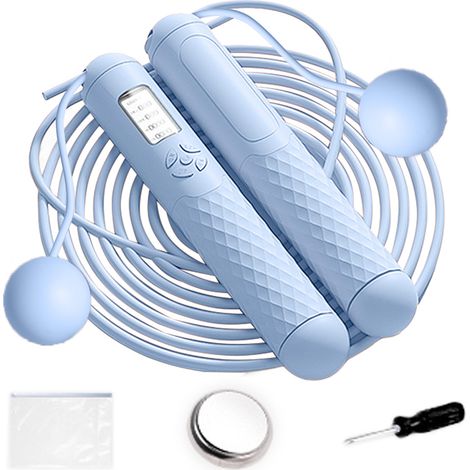 Corde à Sauter Sans Fil - Écran HD Jour et Nuit - Roulements Acier 360° - Réglage Longueur Sans Couper - 1 Pièce (1/5)
