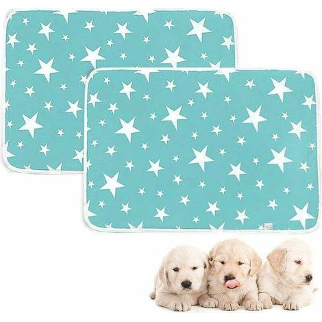 Tapis Éducateurs Chien, Lot De 2 Tapis Éducateurs Pour Apprentissage De La Propreté - Absorption Rapide De L'Urine - Réutilisable - Accessoire D'Exercer Pour Animaux 50X70 (1/5)