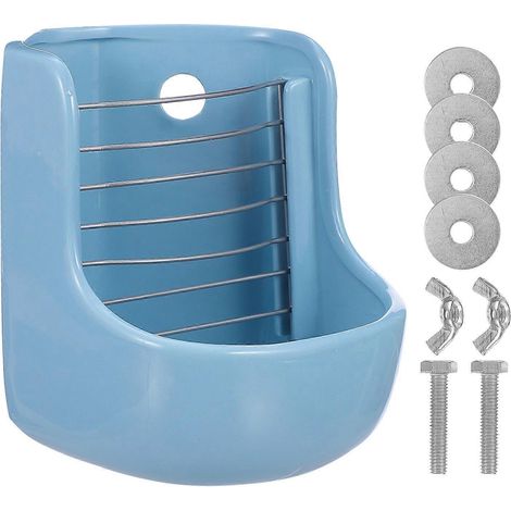 Gamelle mangeoire en céramique bleu ciel pour petits animaux, compatible avec l'alimentation des petits animaux de compagnie (1/4)