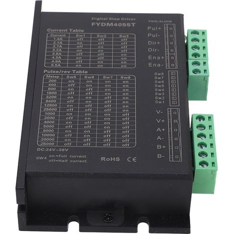 Hochpräzises Schrittmotortreiber-Modul für 2-Phasen-42/57-Schritt-Servo-CNC-Steuerung, 5,5 A, DC 24–36 V (1/5)