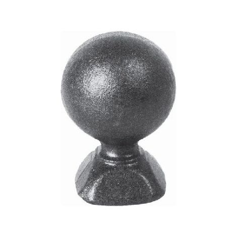 Deco Fer Forge – Boule de finition Ø50 mm avec support – Fer forgé pour décoration intérieure et extérieure – Base carrée 40x40 mm – Hauteur 75 mm (1/5)