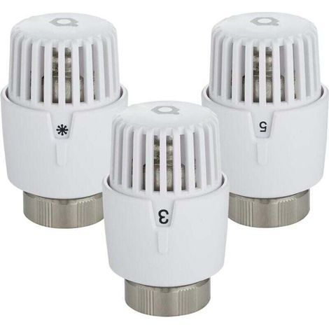 Bardusch-1x Radiator thermostat with series - precise thermostatic head with integrated sensor, frost protection and versatile adjustment for threaded valves M30 x 1.5 (1/4)