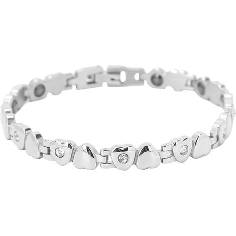 Bracelet magnétique élégant en acier titane pour soulagement des douleurs articulaires, thérapie magnétique, cadeau idéal. (1/5)