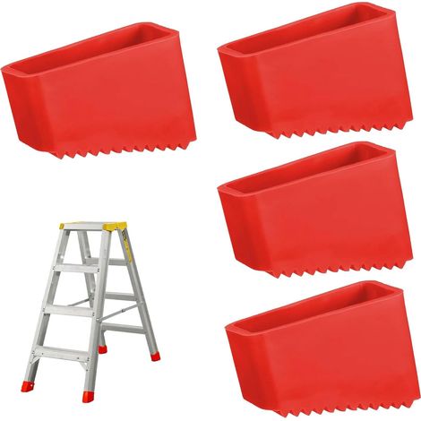 pezzi di copripiedini in gomma per scale, 50x20 mm, piedini universali in gomma per scale a pioli, piedini antiscivolo per scale telescopiche e scalette.