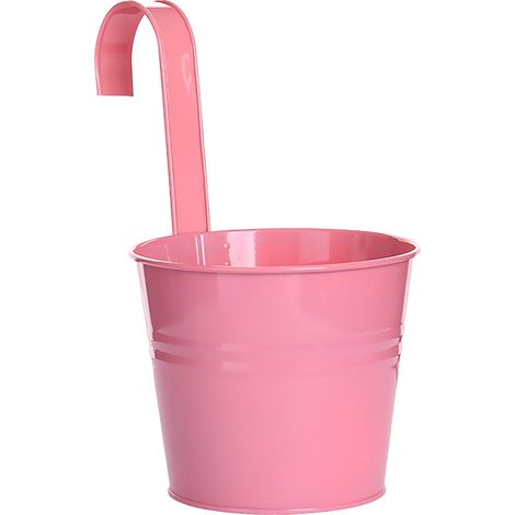 Seau À Fleurs - Suspension Métallique - Pour Balcon Jardin Terrasse - 13 x 21 cm - 1 Pièce (1/5)