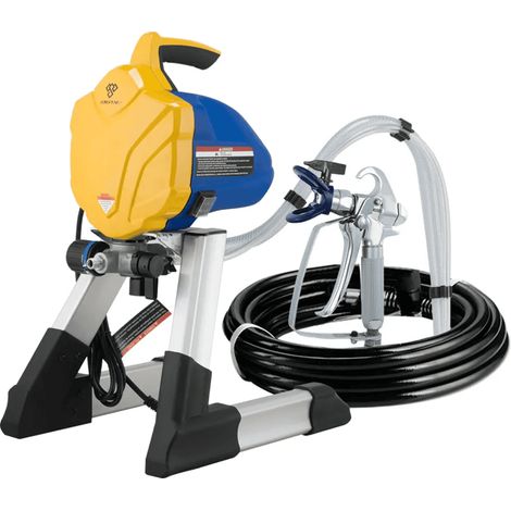 Varan Motors - RP8623NL Pulverizador de pintura Airless 500w 200 bar, pistola de alta presi�n con soporte de aluminio, 1.1L/min