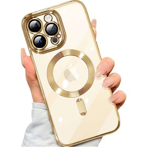 Étui MagSafe pour Apple iPhone 14 Pro Alogy Glamour Luxury Ring Cover Or Transparent (1/5)