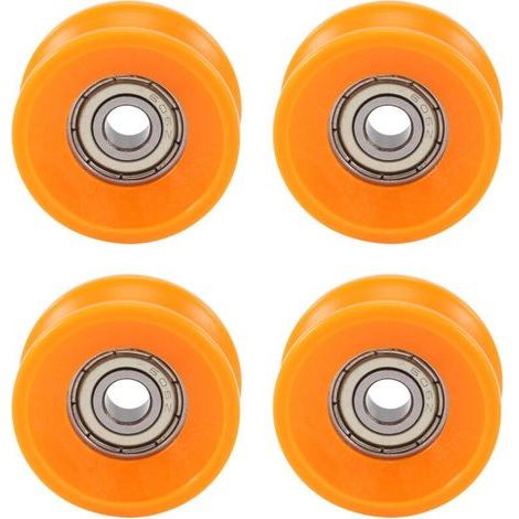 4 Pièces Roulements à Billes 6X30X13mm Acier Scellés U Profond Poulie Rail Guidage Rainure (1/4)