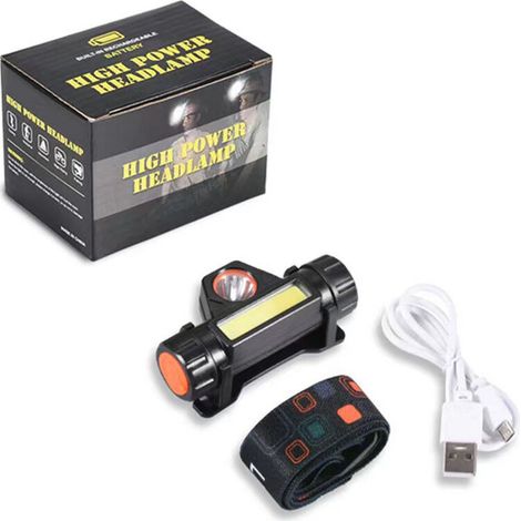 Multi-functional headlamp dual light source side magnet lamp with head-mounted lighting outdoor camping emergency lamp (1/4)