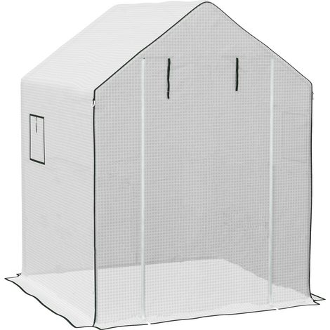 Lona de repuesto para invernadero PE con UV, puerta enrollable y ventanas 140 x 143 x 190 cm (1/5)