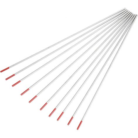 Électrode de tungstène WT20, électrode de soudage TIG professionnelle avec 2 % de tungstène thorium, adaptée aux machines à souder TIG (1,0 mm 150 mm). (1/5)