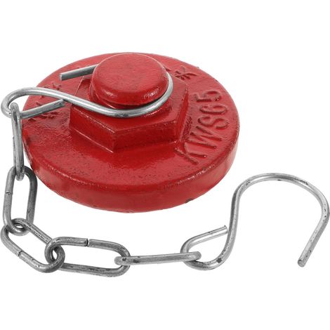 Bouchon Latéral de Borne D'incendie Anti-intrusion en Fer Chaîne, Bouchon de Borne D'incendie, Ø Extérieur 10,8-11cm, Filetage 5,9-6cm, Anti-rouille (1/5)