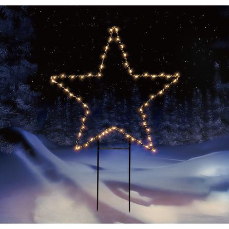 TrendLine LED Stecker Stern 55 cm warmweiß Gartenstecker