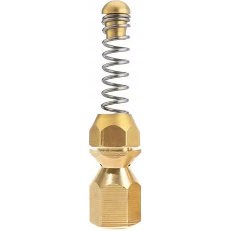 Rosfix Sprühdüse 1/4" – Rotierender 3D-Reinigungsstrahl  Messing & Edelstahl  Für Abfluss, Toilette, Rohrreinigung  Kompatibel mit Hochdruckreiniger