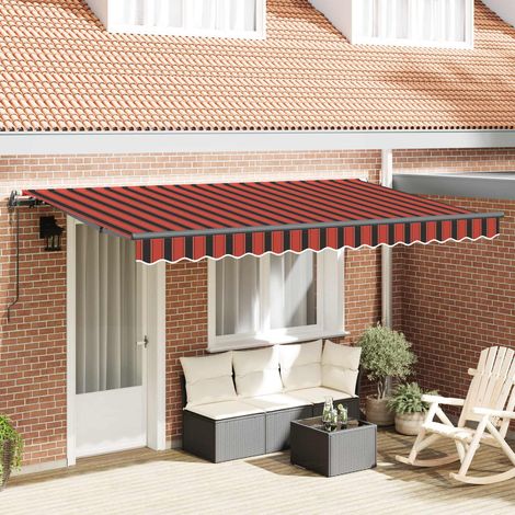 Toldo Retráctil Multicolor 350 x 200 cm Poliéster y Aluminio