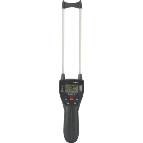 Medidor de humedad digital de doble sonda para granos y legumbres: pantalla LCD retroiluminada, alerta por voz, medición precisa de la humedad.