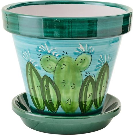 Cache-Pot Avec Soucoupe "Thurman" 35cm Multicolore (1/4)