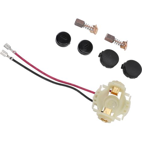 Kit porte-charbons 2 balais 1 support 2 bouchons 2 couvercles pour BGA450 BGA452 DGA452 BGD800 BJS160 BJS161 (1/5)