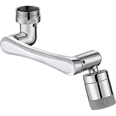 Aérateur de robinet universel 2-en-1 1080°, filtre anti-éclaboussures pivotant pour évier de cuisine et salle de bain (1/5)