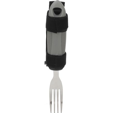 Fourchette adaptée, ustensile de cuisine, aide à l'alimentation, en acier inoxydable, pour personnes handicapées atteintes d'Alzheimer, d'AVC ou d'arthrite. (1/5)