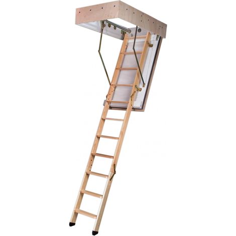 Dolle Bodentreppe F90 3-teilig bis 285cm Raumhöhe mit U-Wert 0,64 Deckenöffnung 120x70cm (1/5)