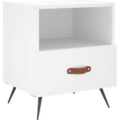 Maison Exclusive - Comodino Bianco 40x35x47,5 cm in Legno Multistrato (1/5)