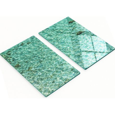 Tablas de cocina de vidrio templado con gr谩ficos, transparentes, 2 x 30 x 52 cm (1/5)