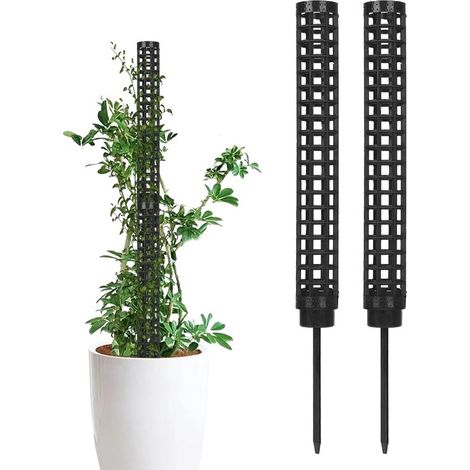 2 soportes negros para plantas, 36 × 3,3 cm, 12 cm de altura, Soportes transpirables para plantas de interior, Fácil de usar (1/5)